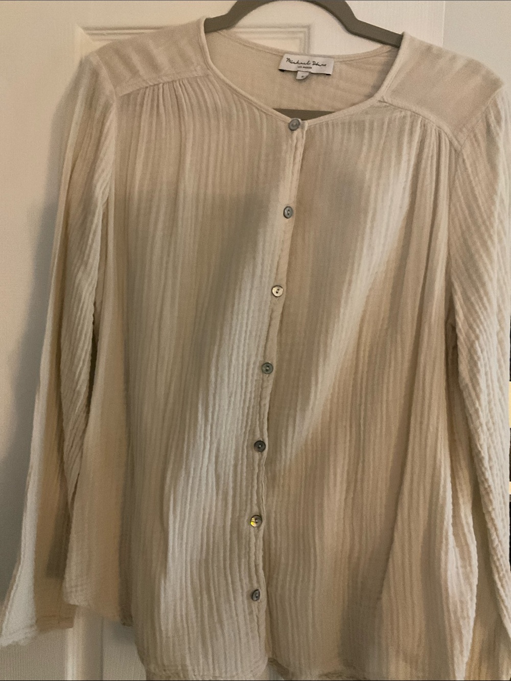 Michael Stars Button Down Gauze Top